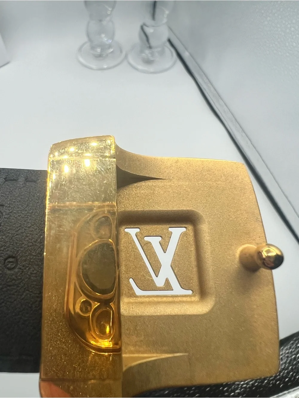 Louis Vuitton Takashi Murakami x LV Black Monogram Multicolore belt with COA